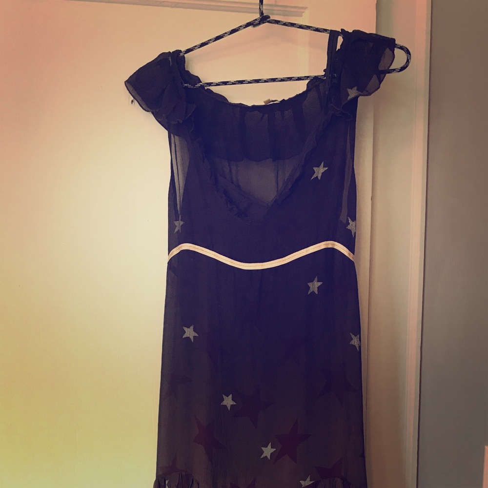 Oh my stars! Unique Italian silk pattern dress